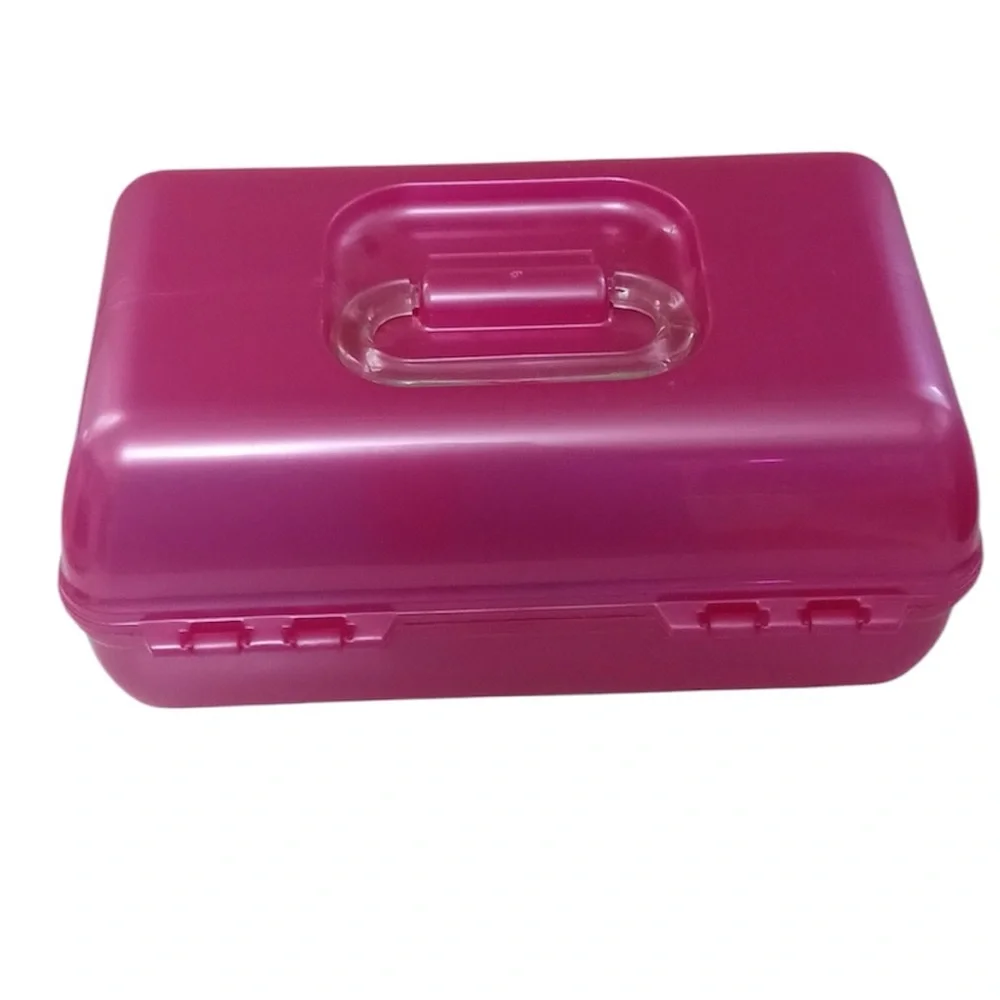 Caboodles On The Go Girl Makeup Case Hot Pink Barbie Retro Y2K Travel Organizer